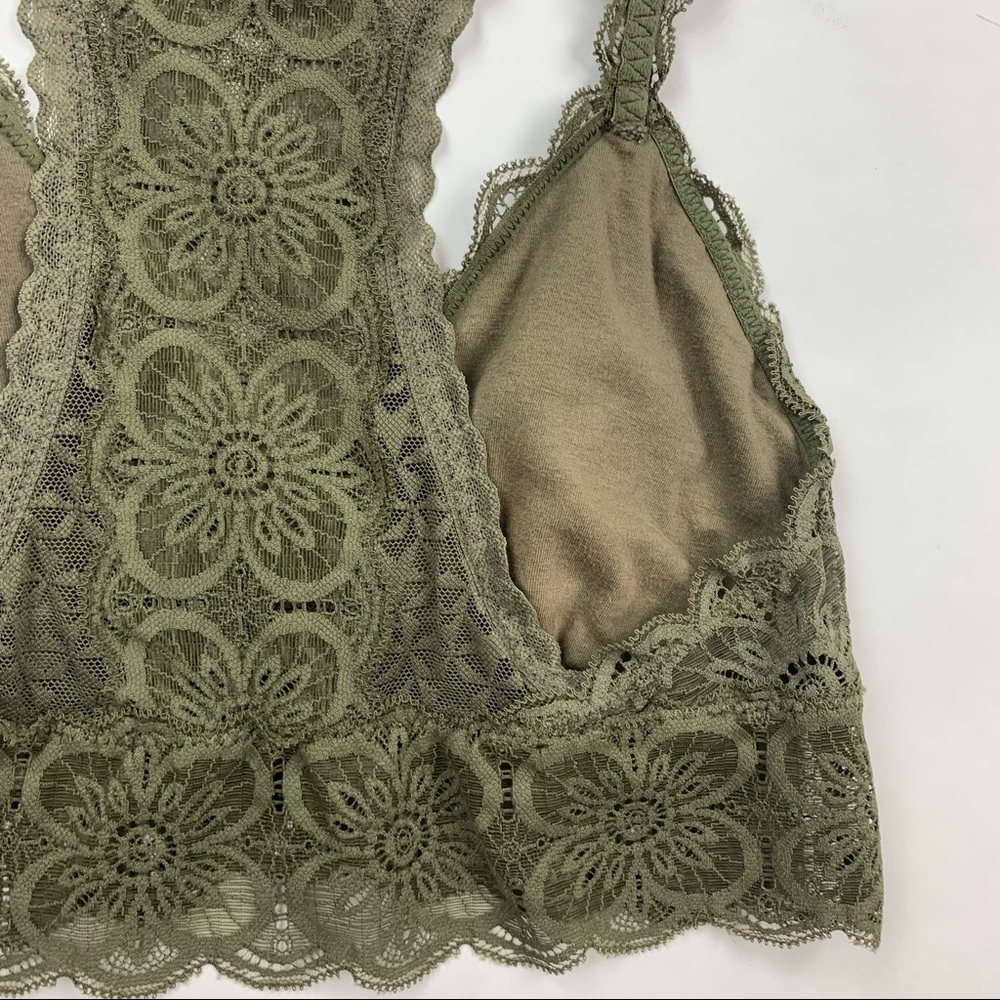 Aerie Green Lace Bra Medium - Picture 7 of 9